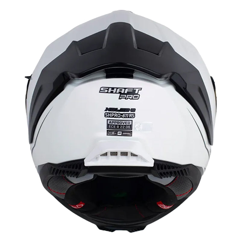 Casco Shaft Pro 611Rs Xolid 2 Camaleón Blanco Negro Visor Iridium Azul
