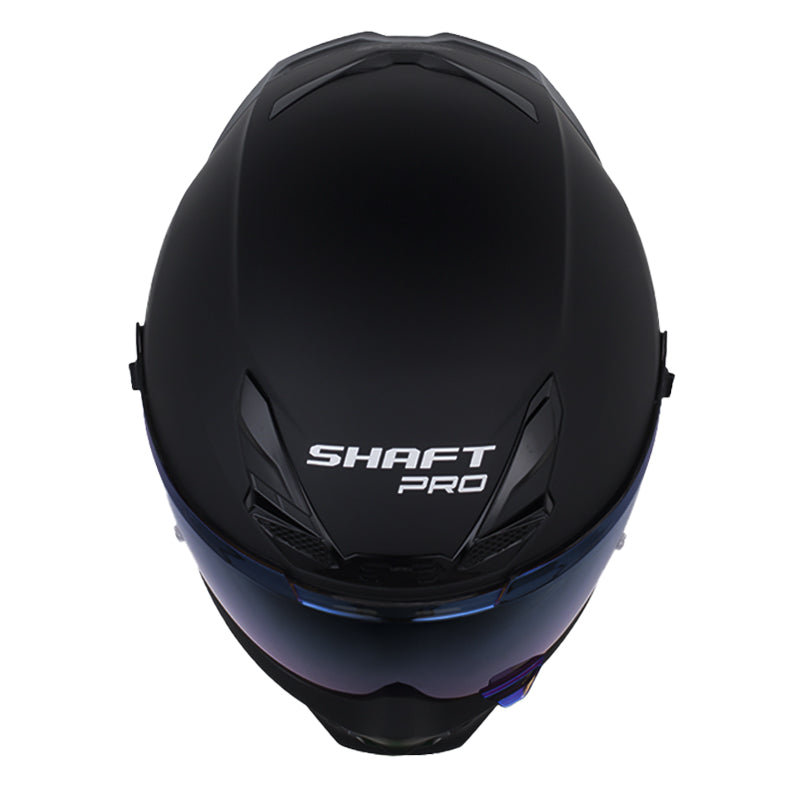 Casco Shaft Pro 615Dv Solid Negro Gris Oscuro Visor Iridium Azul