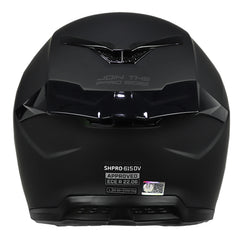 Casco Shaft Pro 615Dv Solid Negro Gris Oscuro Visor Iridium Azul