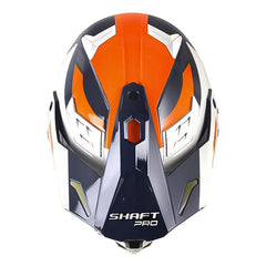 Casco Shaft Pro Mx400Dv Frontier Azul Naranja Visor Iridium Rojo
