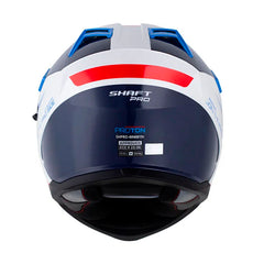 Casco Shaft pro Mx400DV Proton Blanco Perlado Azul Visor Iridium Azul