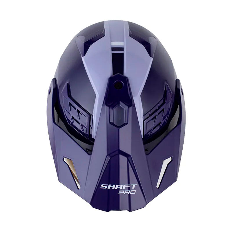 Casco Shaft pro Mx400DV Proton Morado Claro Azul Visor Iridium Morado