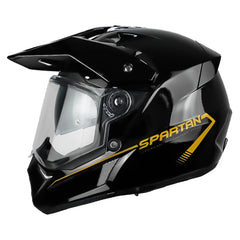 Casco Spartan Wolf Ds Solid Negro Dorado