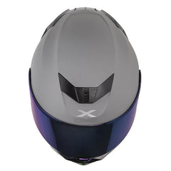 Casco X-One X-500 Rs Solid Gris Visor Iridium Azul
