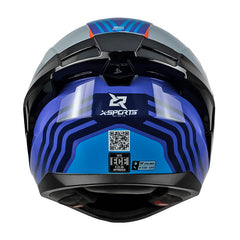 Casco X-Sports M75 Hoxa Azul Gris