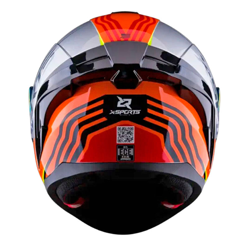 Casco X-Sports M75 Hoxa Gris Rojo