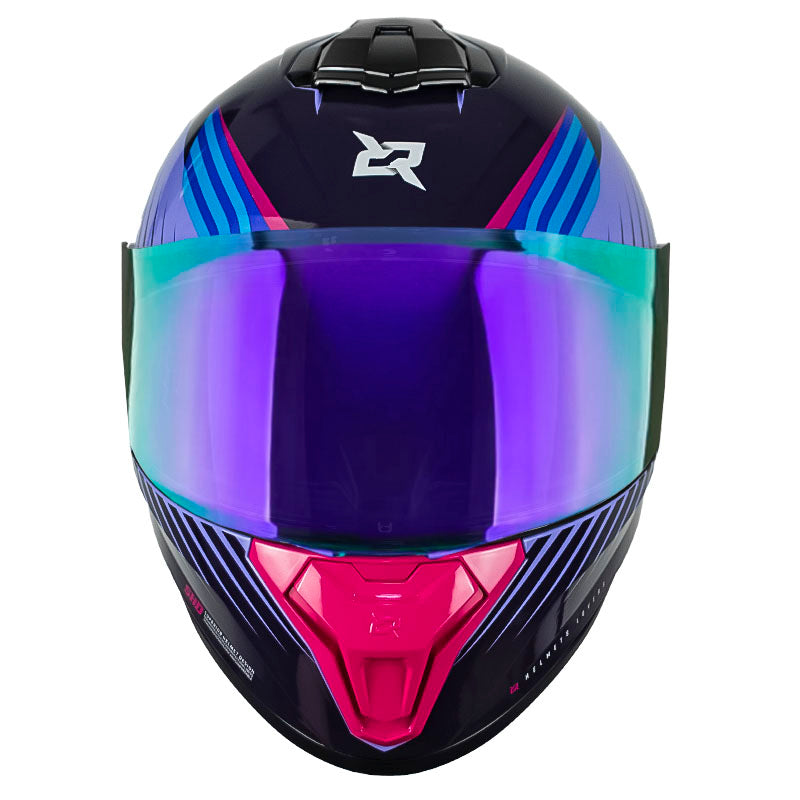 Casco X-Sports M75 Hoxa Morado Azul