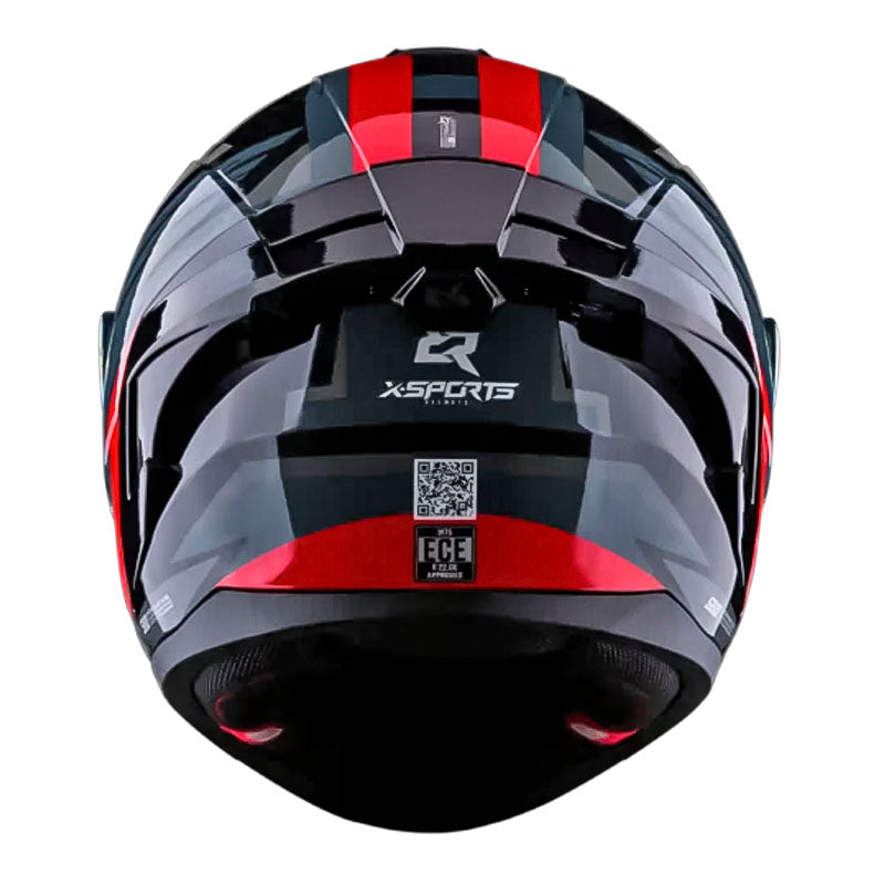 Casco X-Sports M75 Radifix Gris Rojo
