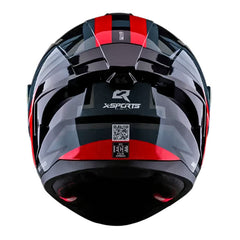 Casco X-Sports M75 Radifix Gris Rojo