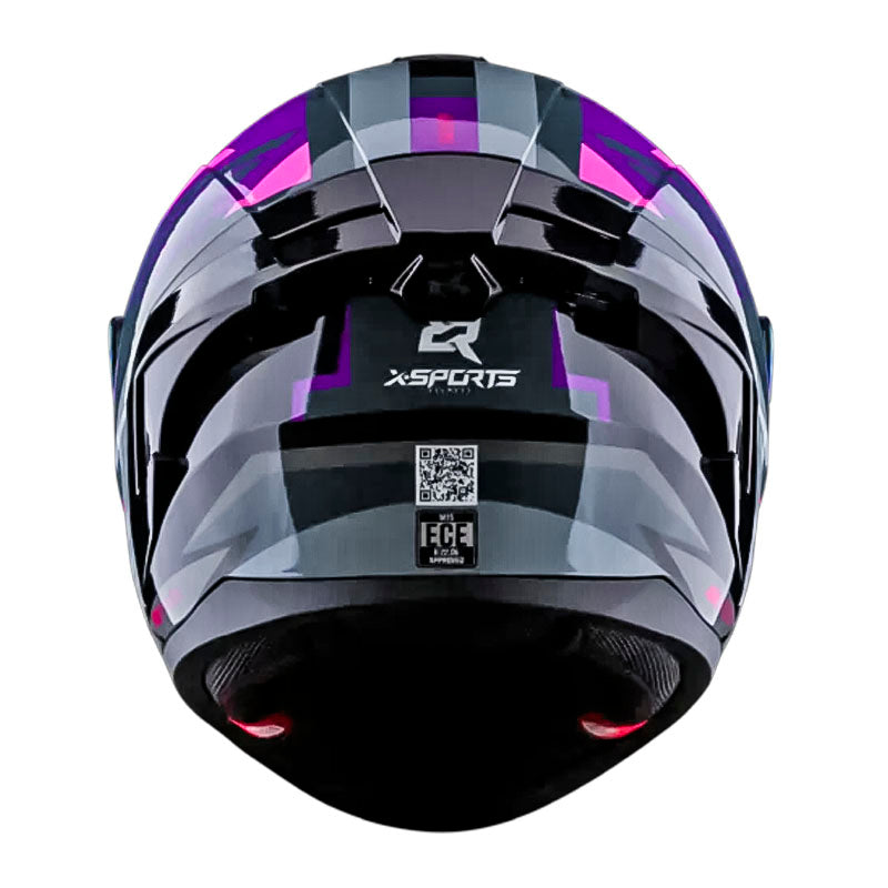Casco X-Sports M75 Radifix Negro Morado