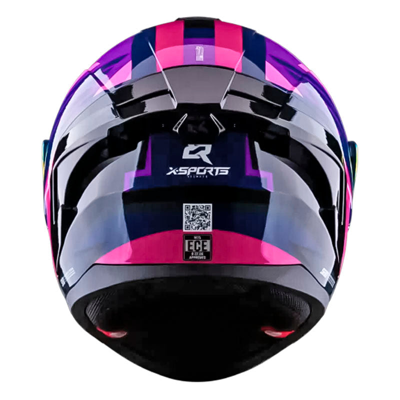Casco X-Sports M75 Radifix Rosado Morado