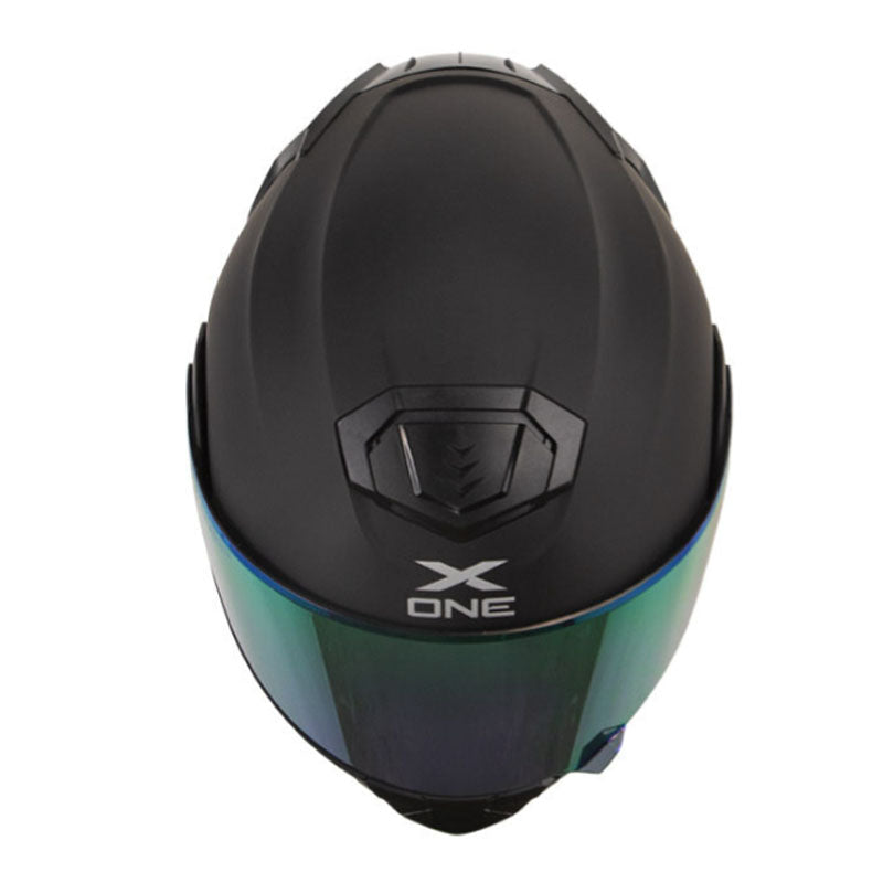 Casco X One X-3000Rs Solid Negro Fucsia Visor Iridium Morado