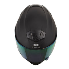 Casco X One X-3000Rs Solid Negro Fucsia Visor Iridium Morado