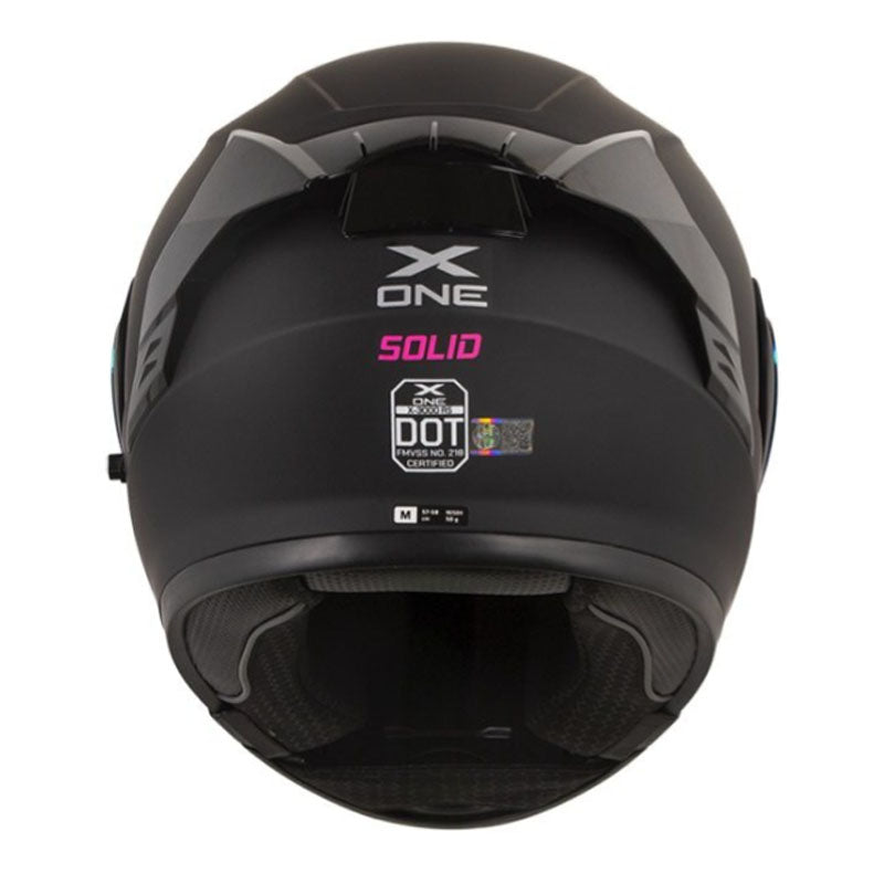 Casco X One X-3000Rs Solid Negro Fucsia Visor Iridium Morado