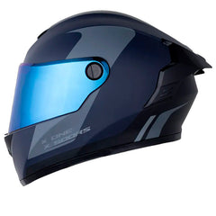 Casco X One X-500 Rs Bladez Azul Gris Visor Iridium Azul