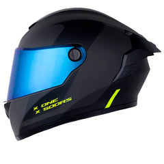 Casco X One X-500 Rs Bladez Gris Negro Visor Iridium Azul