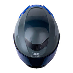 Casco X One X-500 Rs Bladez Gris Oscuro Gris Visor Iridium Azul