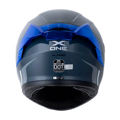 Casco X One X-500 Rs Bladez Gris Oscuro Gris Visor Iridium Azul