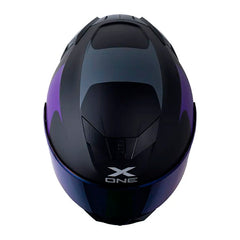 Casco X One X-500 Rs Bladez Negro Morado Visor Iridium Azul
