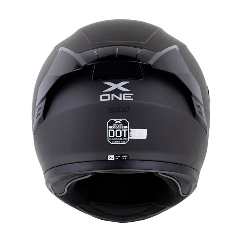 Casco X One X-500 Rs Solid V2 Gris Negro Visor Iridium Azul