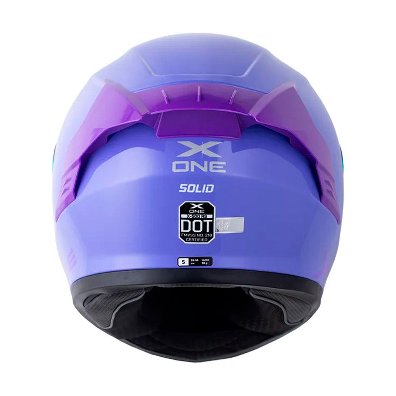 Casco X One X-500 Rs Solid V2 Morado Visor Iridium Morado