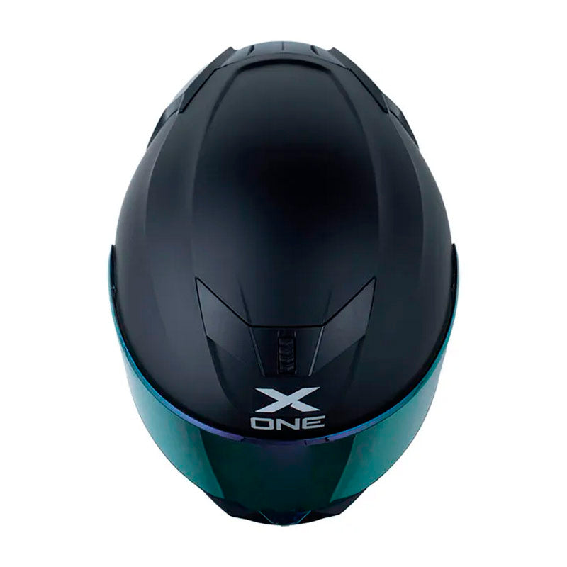 Casco X One X-500 Rs Solid V2 Negro Fucsia Visor Iridium Morado