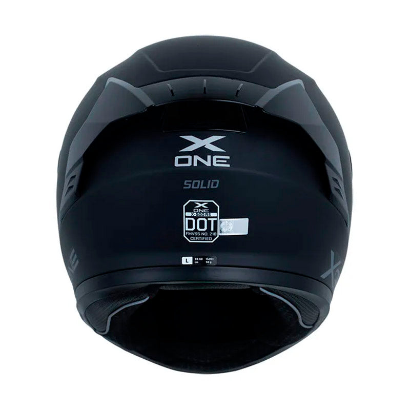 Casco X One X-500 Rs Solid V2 Negro Gris Visor Smoke