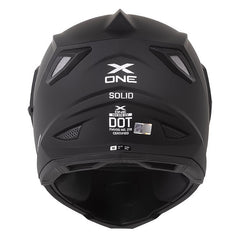 Casco X One X-Mx328 Dv Solid Negro Silver Visor Iridium Azul