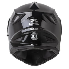 Casco X-One X-Mx328 Dv Solid Negro Silver Visor Iridium Azul
