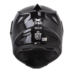 Casco X One X-Mx328 Dv Solid Negro Silver Visor Iridium Azul