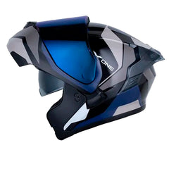 Casco X_One X-3000Rs Aiwe Negro Azul Oscuro Visor Iridium Azul