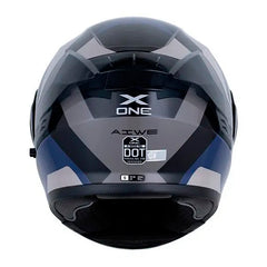 Casco X_One X-3000Rs Aiwe Negro Azul Oscuro Visor Iridium Azul