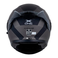 Casco X_One X-3000Rs Aiwe Negro Gris Oscuro Visor Iridium Azul