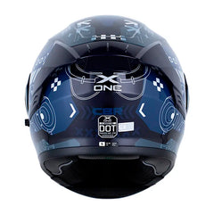 Casco X_One X-3000Rs Cbr Azul Oscuro Azul Visor Iridium Azul