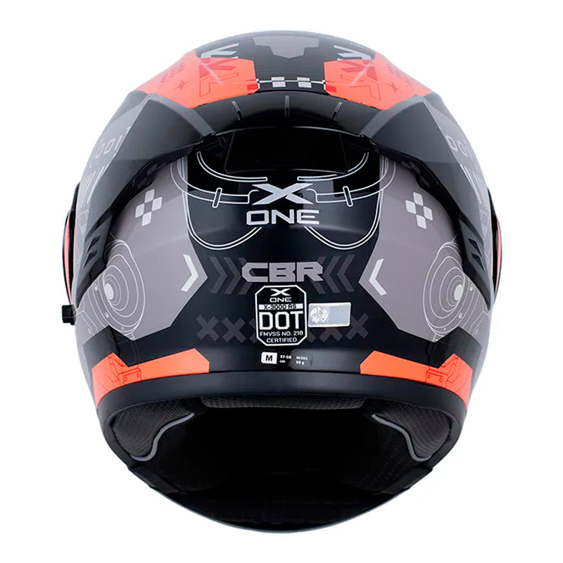 Casco X_One X-3000Rs Cbr Negro Gris Visor Iridium Silver