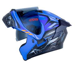 Casco X_One X-3000Rs Engine Azul Gris Visor Smoke