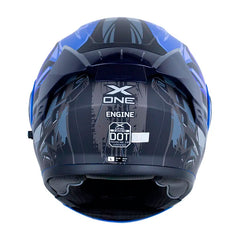 Casco X_One X-3000Rs Engine Azul Gris Visor Smoke