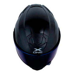 Casco X_One X-3000Rs Solid Negro Azul Visor Iridium Azul