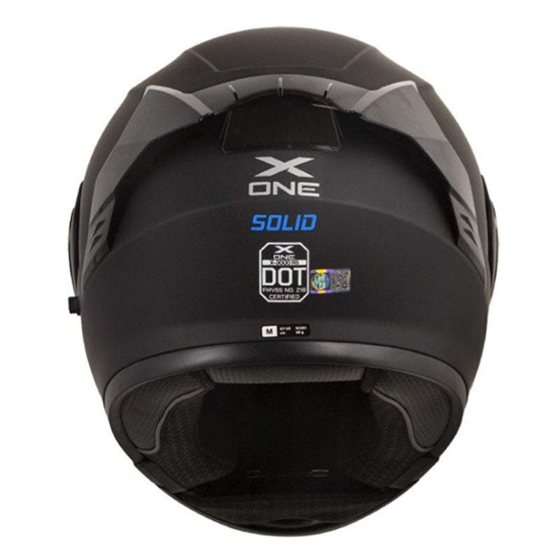 Casco X_One X-3000Rs Solid Negro Azul Visor Iridium Azul