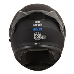 Casco X_One X-3000Rs Solid Negro Azul Visor Iridium Azul