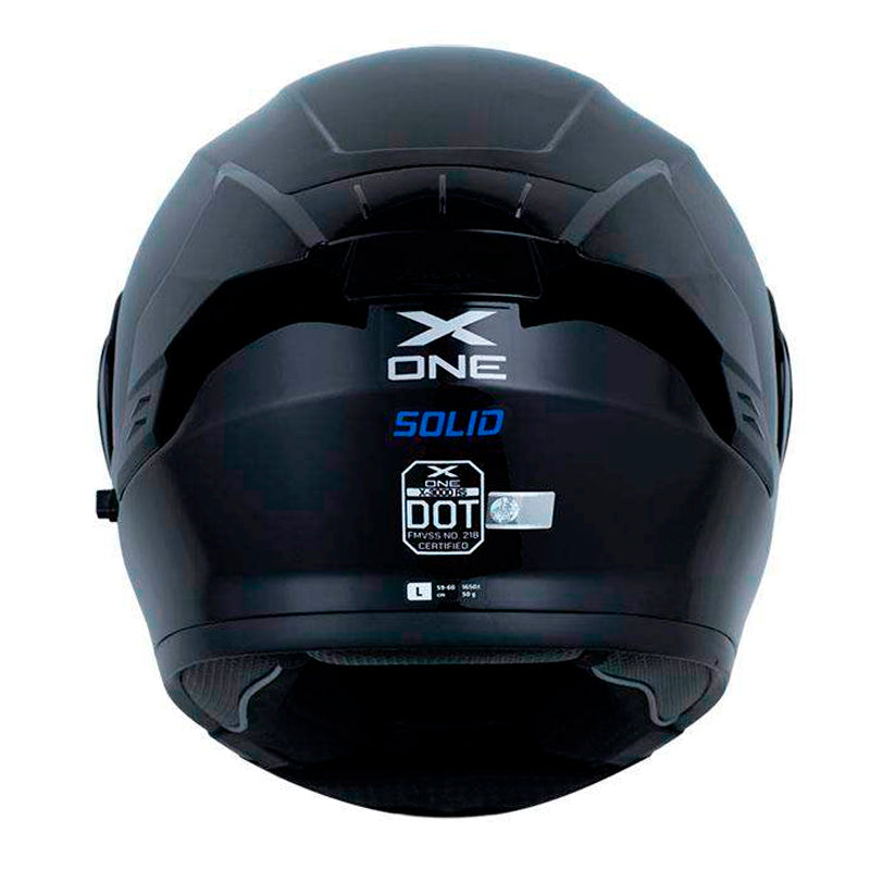 Casco X_One X-3000Rs Solid Negro Azul Visor Iridium Azul
