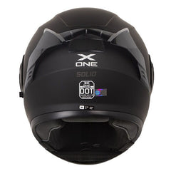 Casco X_One X-3000Rs Solid Negro Gris Visor Iridium Azul