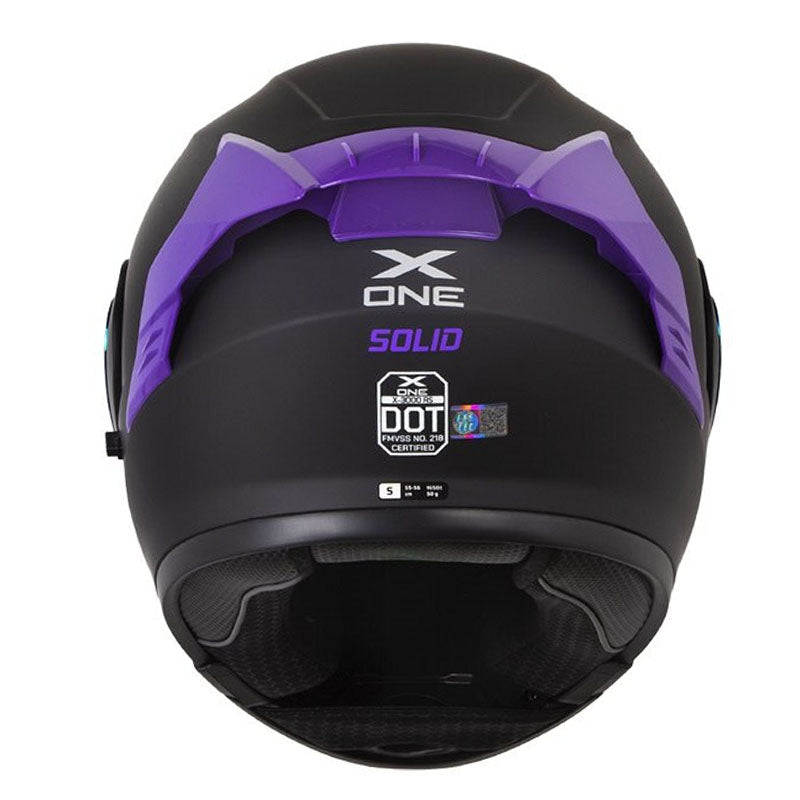 Casco X_One X-3000Rs Solid Negro Morado Visor Iridium Morado