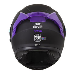 Casco X_One X-3000Rs Solid Negro Morado Visor Iridium Morado