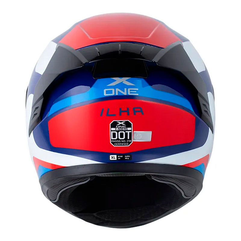 Casco X_One X-500 Rs Ilha Azul Oscuro Azul Visor Iridium Azul