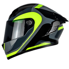 Casco X_One X-500 Rs Ilha Gris Amarillo Neon Visor Smoke