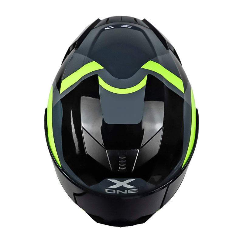 Casco X_One X-500 Rs Ilha Gris Amarillo Neon Visor Smoke