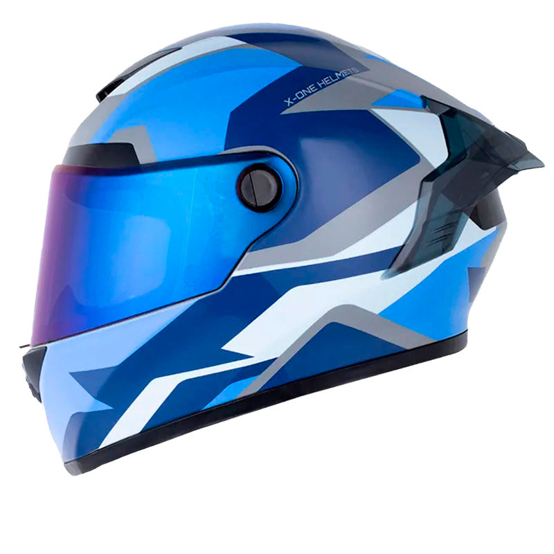 Casco X_One X-500 Rs Oracle Azul Visor Iridium Azul