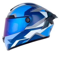 Casco X_One X-500 Rs Oracle Azul Visor Iridium Azul