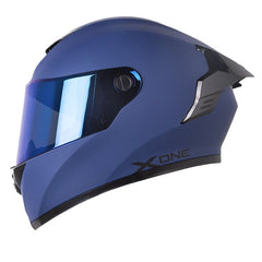 Casco X_One X-500 Rs Solid Azul Negro Visor Iridium Azul